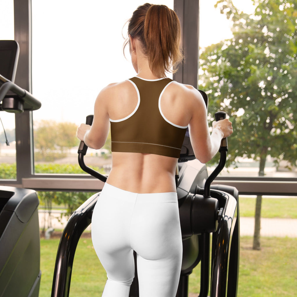 Happy fast Brown Sports Bra