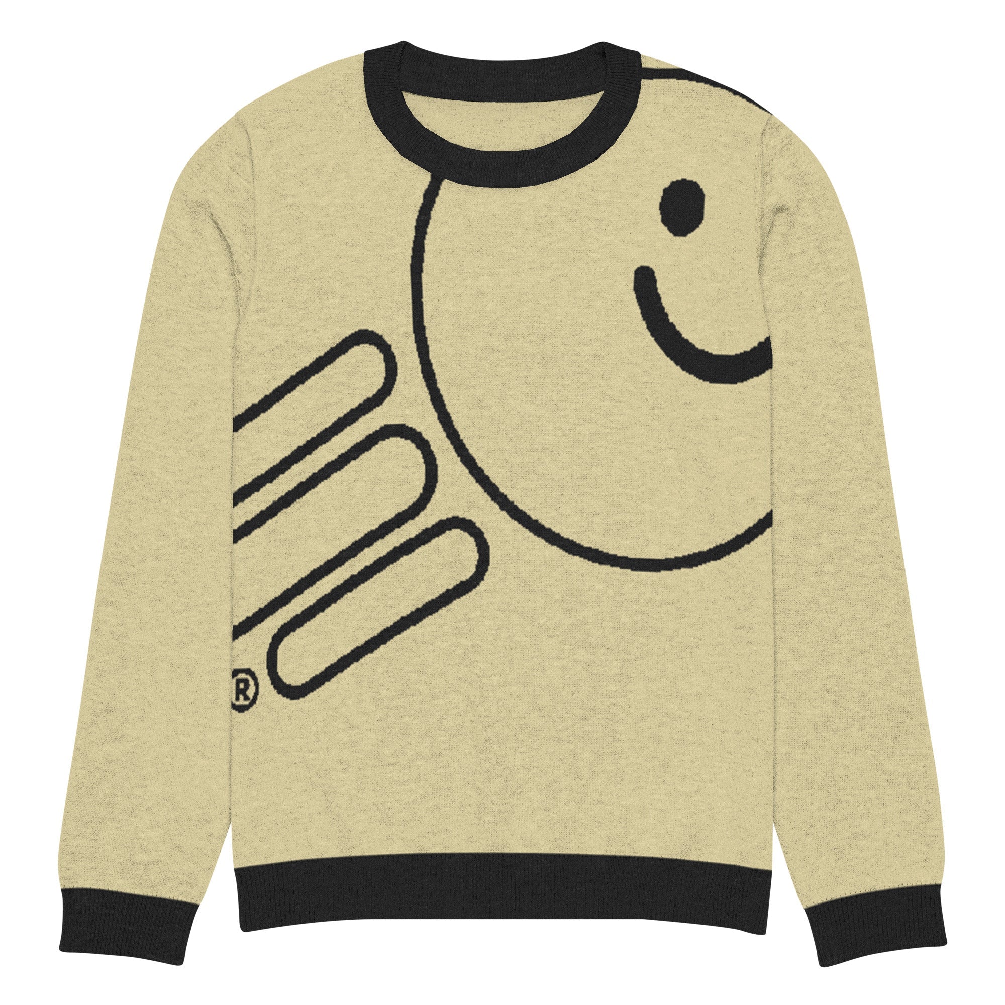 Knitted crew neck sweater