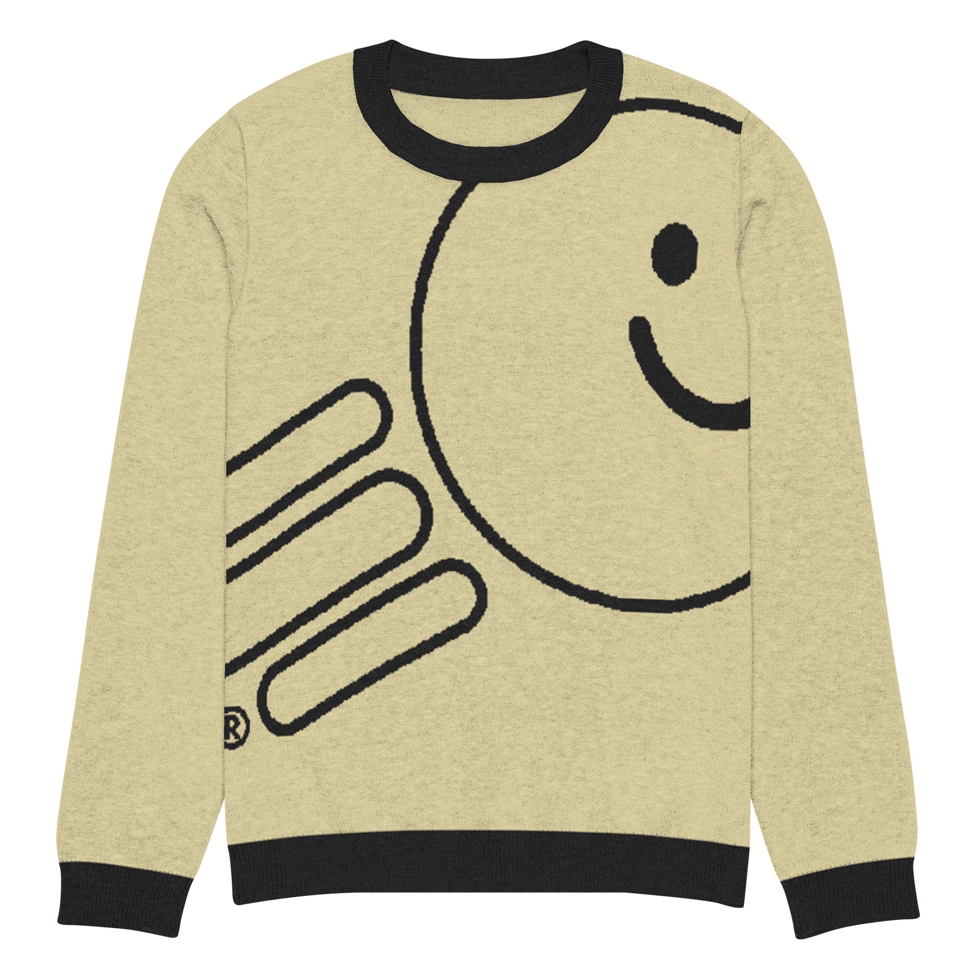 Knitted crew neck sweater