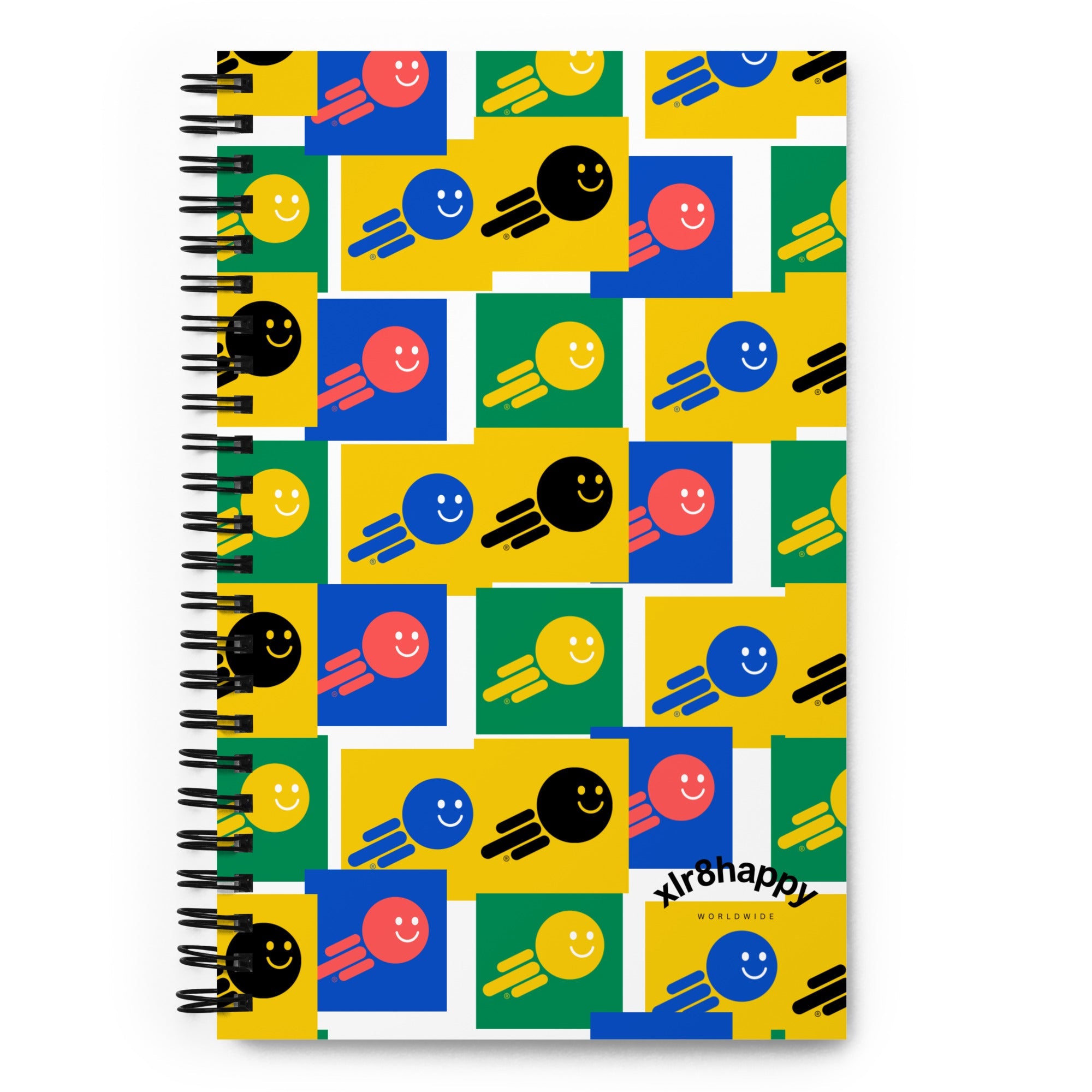 Happy Fast Colorful Spiral notebook
