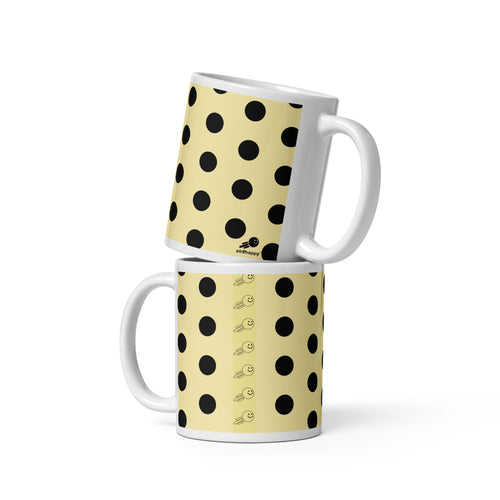 Butter Yellow Polka dots mug